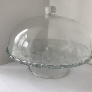 Dome glass cake stand hire