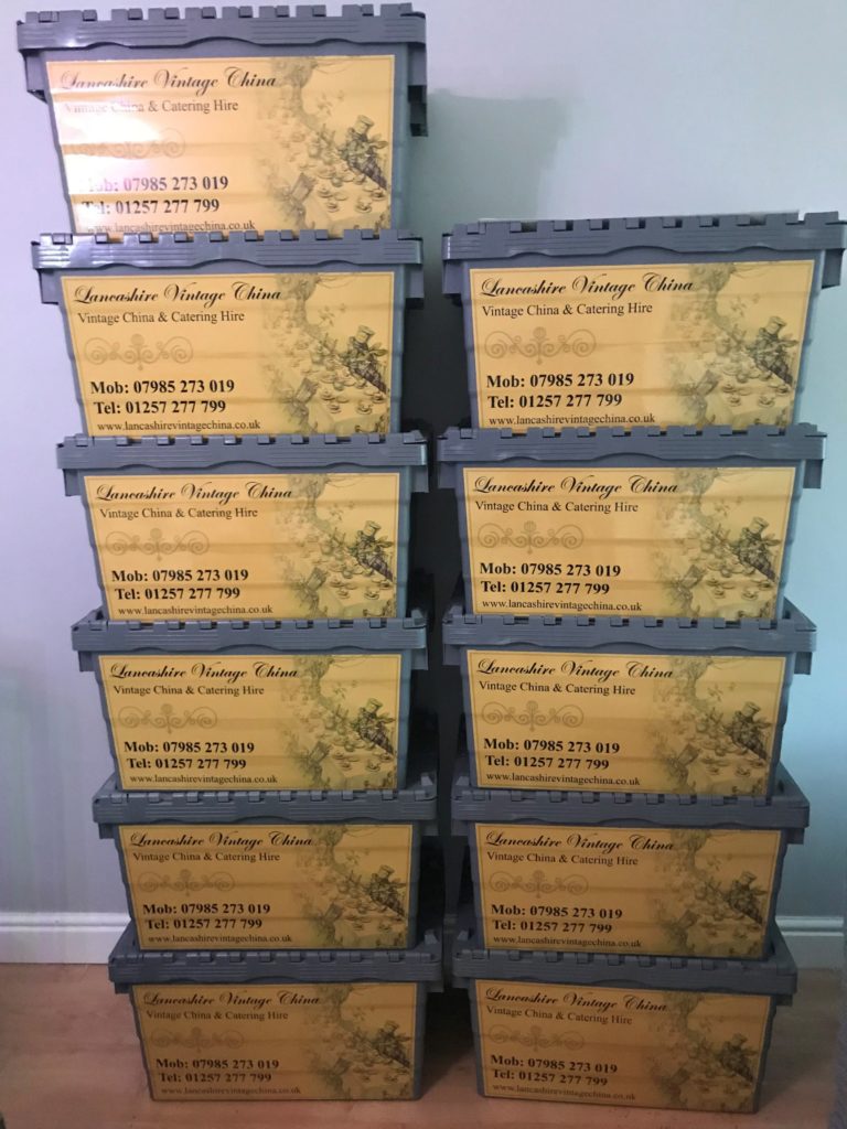 Lancashire Vintage China Hire Crates Lancashire Vintage China Hire Crates