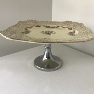 Vintage One Tier Cake Stand 10” Lancashire Vintage China Hire
